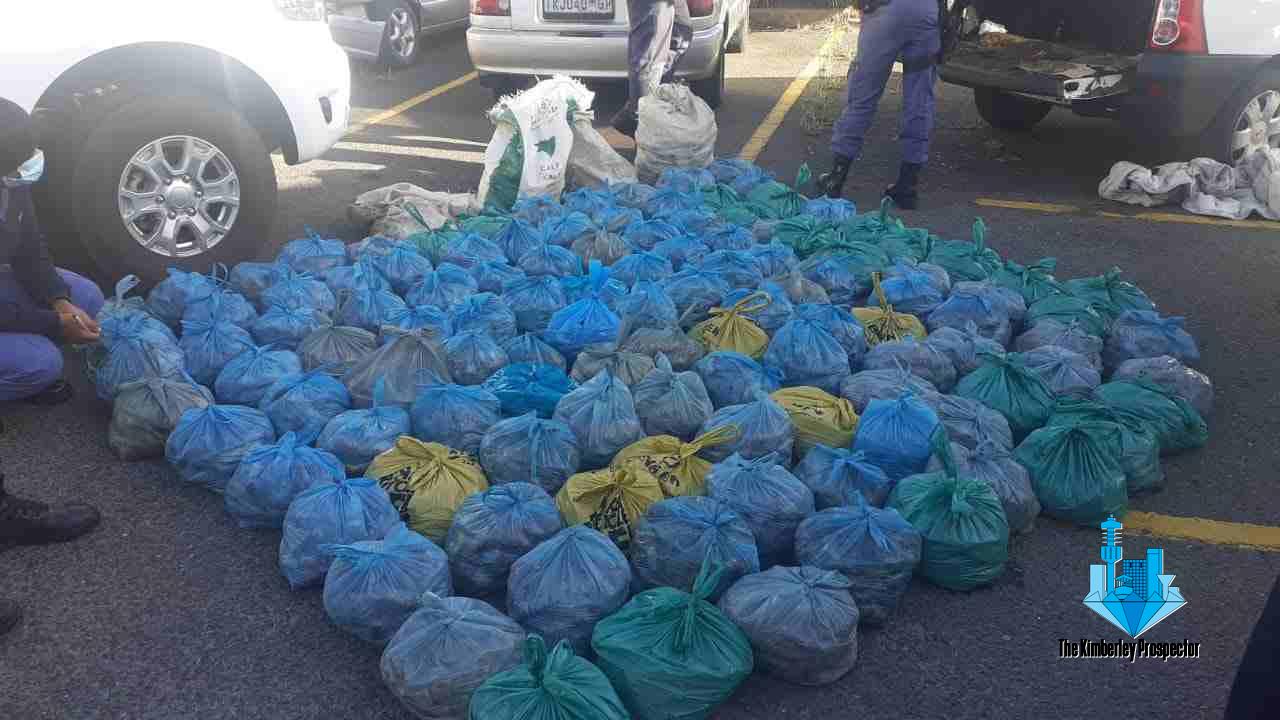 Twee stropers met 11840 kreefsterte vasgetrek Twee stropers met 11840 kreefsterte vasgetrek