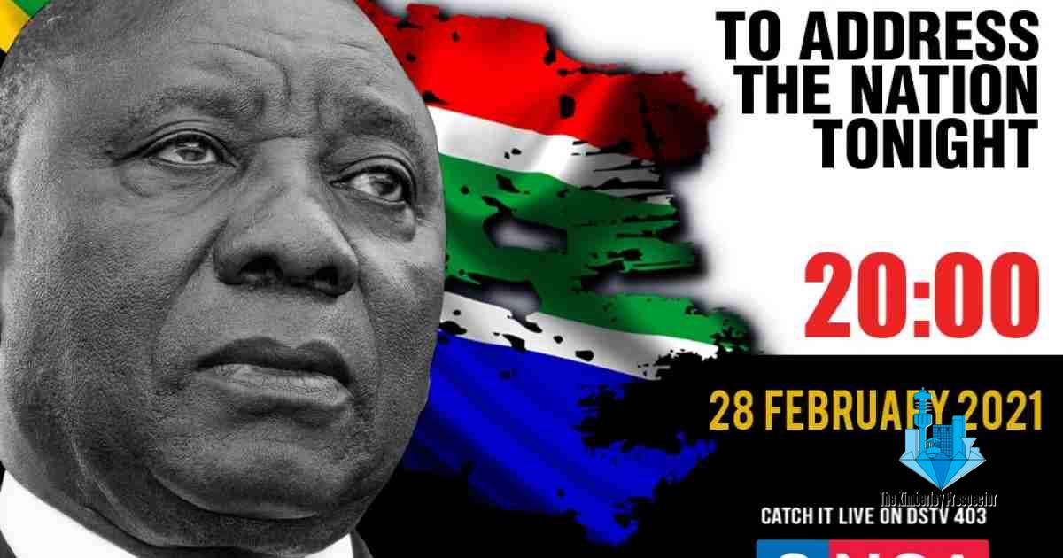 KYK REGSTREEKS: Ramaphosa gaan die land vanaand om 20:00 toe spreek