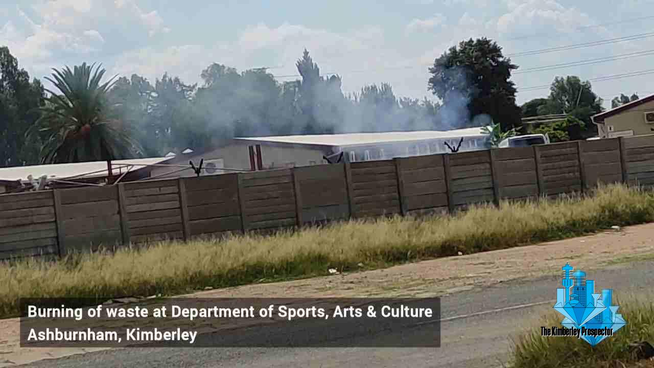 WATCH: Burning of waste at Sports, Arts & Culture Department in Kimberley WATCH: Burning of waste at Sports, Arts & Culture Department in Kimberley
