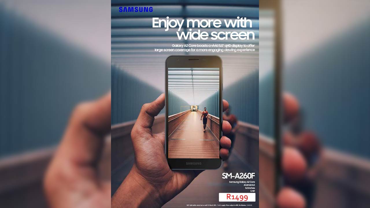 Get the Samsung A2 Core for only R1499