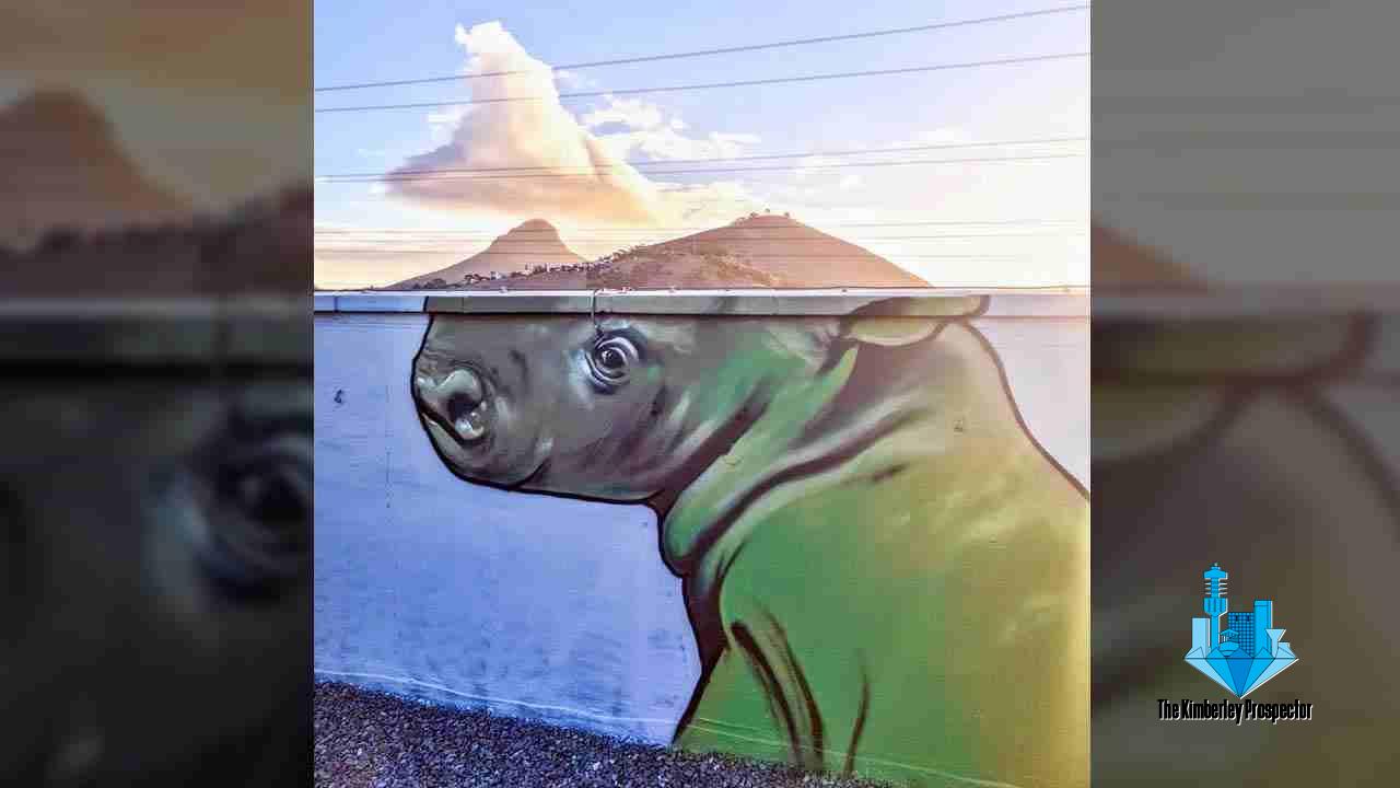 See this incredible Rhino art inspired by Cape Town’s mountains